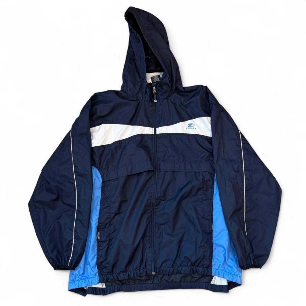 Vintage Starter Carolina Blue Windbreaker Full Zip Jacket Men's Size XL 90s Y2K